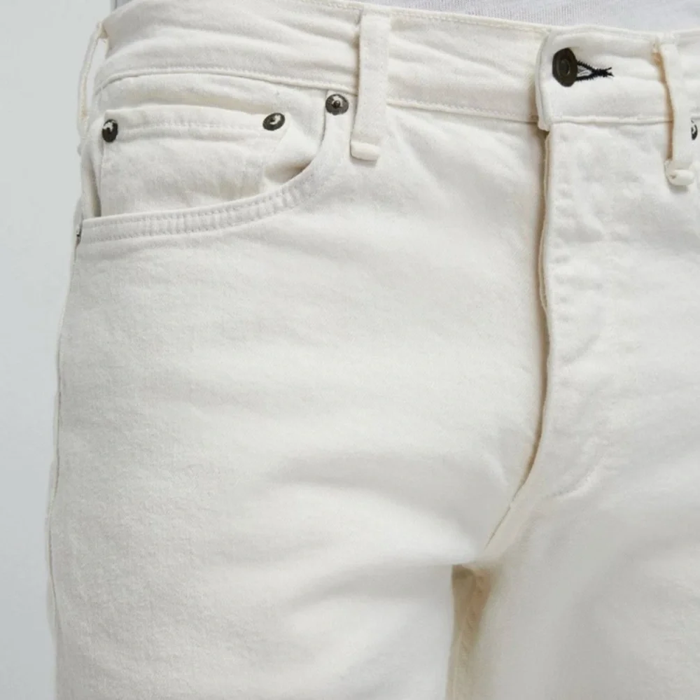 Rag & Bone Fit Slim 2 Ecru Denim Button Fly Jeans